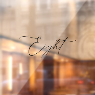 Minimalist Calligraphy Table Eight Table Number