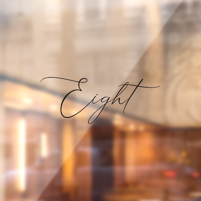 Minimalist Calligraphy Table Eight Table Number (Sheet 2)