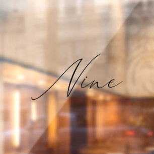 Minimalist Calligraphy Table Nine Table Number