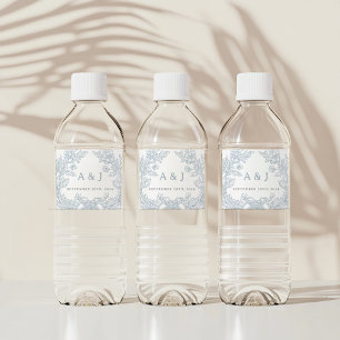 Minimalist Calligraphy Terracotta Wedding Favours Water Bottle Label