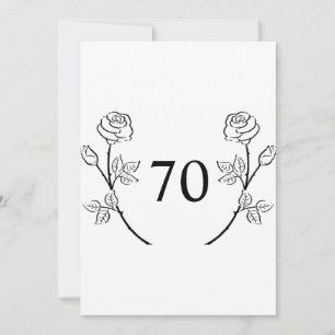 Minimalist calligraphy text birthday party  invitation
