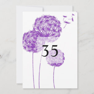 Minimalist calligraphy text birthday party  invitation