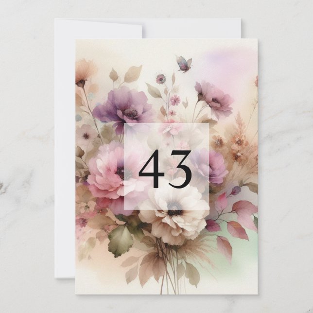 Minimalist calligraphy text birthday party  invitation (Front)