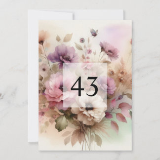 Minimalist calligraphy text birthday party  invitation