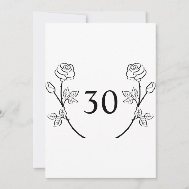 Minimalist calligraphy text birthday party  invitation (Front)
