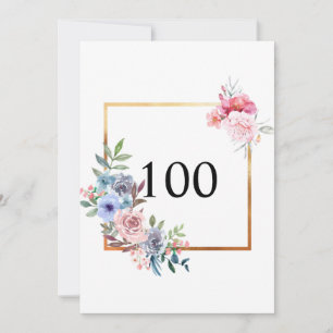 Minimalist calligraphy text birthday party  invitation