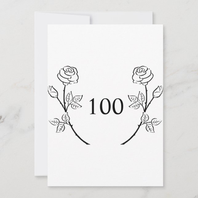 Minimalist calligraphy text birthday party  invitation (Front)