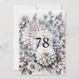 Minimalist calligraphy text birthday party invitation