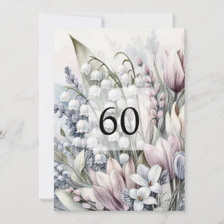 Minimalist calligraphy text birthday party  invitation