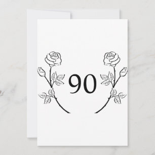 Minimalist calligraphy text birthday party invitation