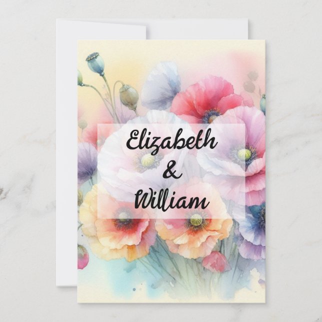 Minimalist calligraphy text  invitation (Front)