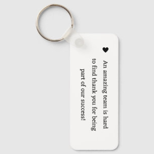 Minimalist calligraphy thank you appreciation gift key ring