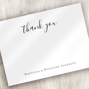 Minimalist Calligraphy Thank You Card
