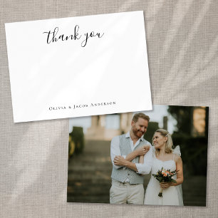 Minimalist Calligraphy Thank You Card