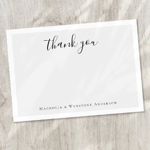 Minimalist Calligraphy Thank You Card