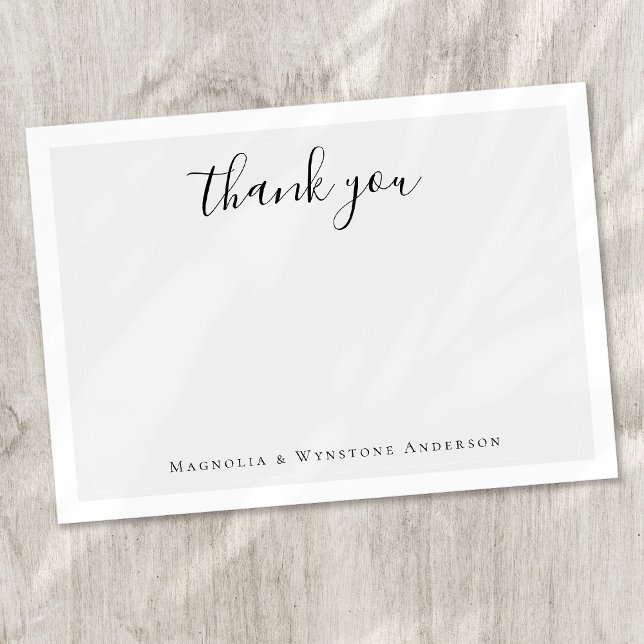 Minimalist Calligraphy Thank You Card (Creator Uploaded)
