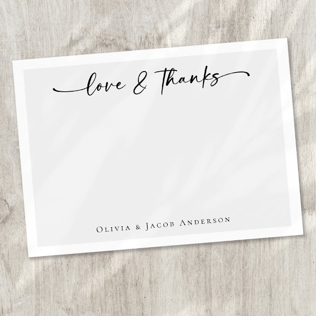 Minimalist Calligraphy Thank You Card (Creator Uploaded)