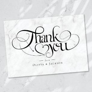 Minimalist Calligraphy Thank You Card