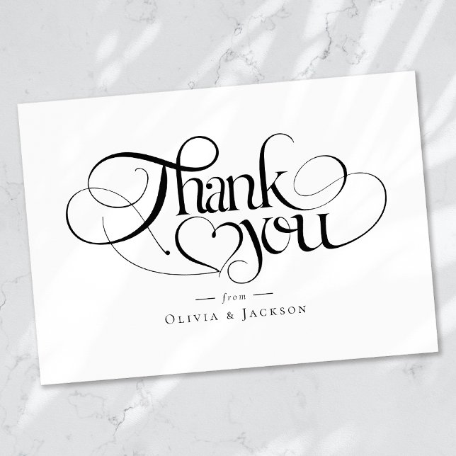 Minimalist Calligraphy Thank You Card (Creator Uploaded)