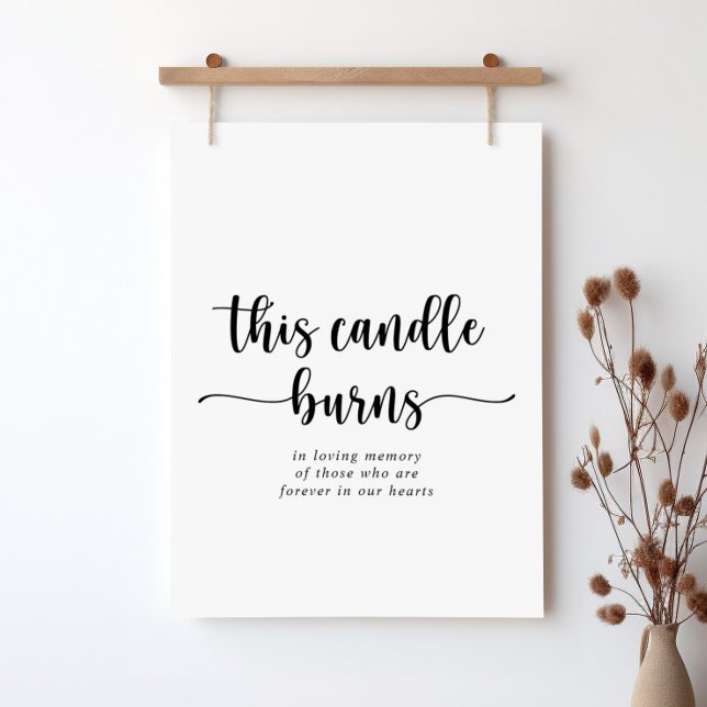 Minimalist Calligraphy This Candle Burns Sign (Creator Uploaded)