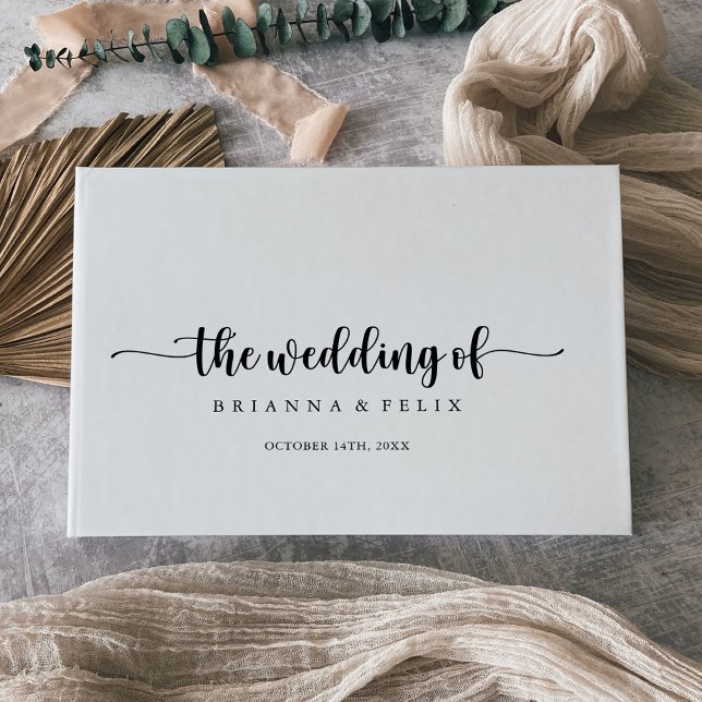 Minimalist Calligraphy Wedding Guest Book (Creator Uploaded)