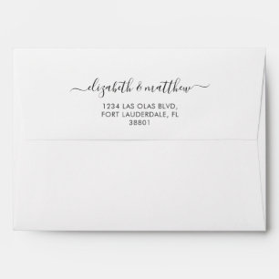 Minimalist Calligraphy Wedding Invitation Envelope