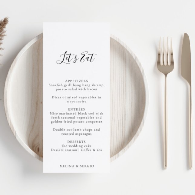 Minimalist Calligraphy Wedding Menu (Creator Uploaded)