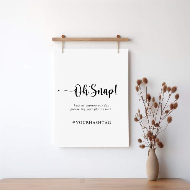Minimalist Calligraphy Wedding Oh Snap Sign (Creator Uploaded)