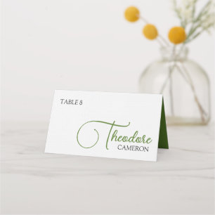 Minimalist Calligraphy Wedding Place Card