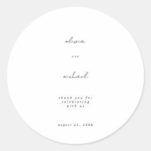 Minimalist Calligraphy Wedding Sticker
