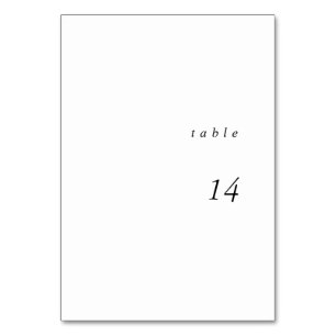 Minimalist Calligraphy Wedding Table Card