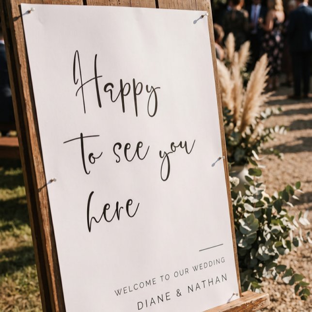 Minimalist Calligraphy Wedding Welcome Sign (Creator Uploaded)