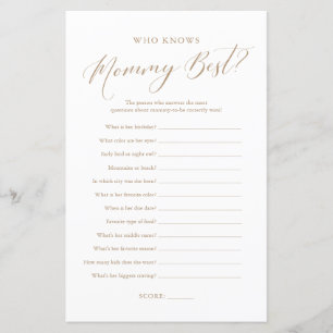 Minimalist Calligraphy Who Knows Mummy Best Game