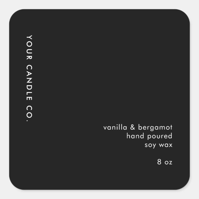 Minimalist Candle Label (Front)