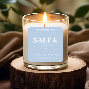 Minimalist Candle Label Sticker   Custom Soy Wax 