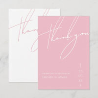 Minimalist Candy Pink Script Typography Wedding