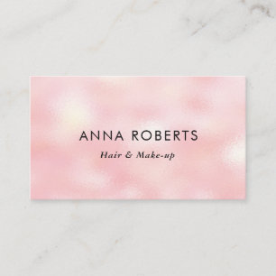 Minimalist candy pink shimmer business card