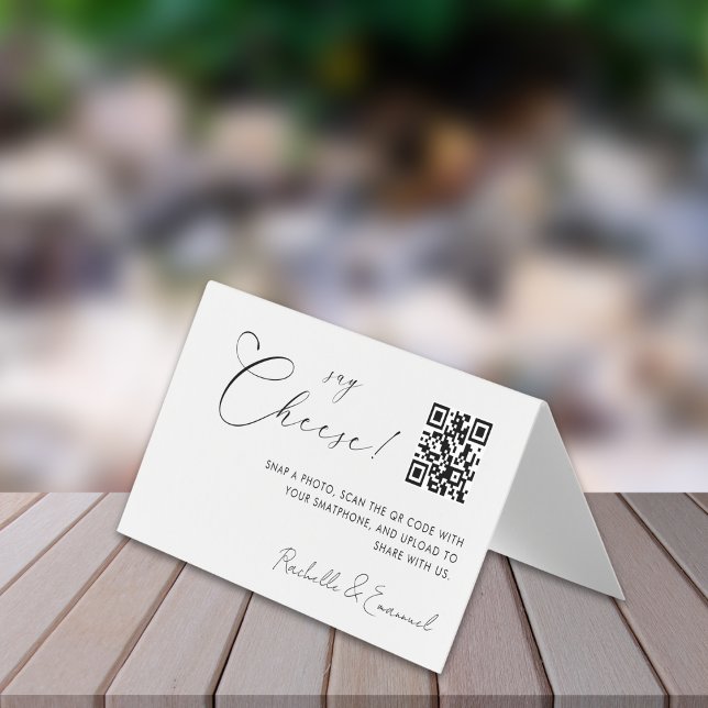 Minimalist Capture The Love QR code Folded Card (Creator Uploaded)