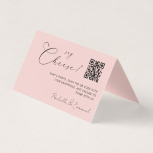 Minimalist Capture The Love QR code Folded Card