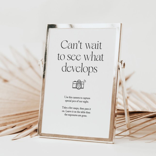 Minimalist Capture the Memories Table Sign (Creator Uploaded)