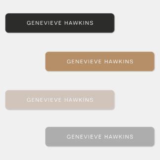Minimalist Caramel Themed Name Labels