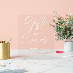Minimalist Card and Gift Thank you Wedding Sign