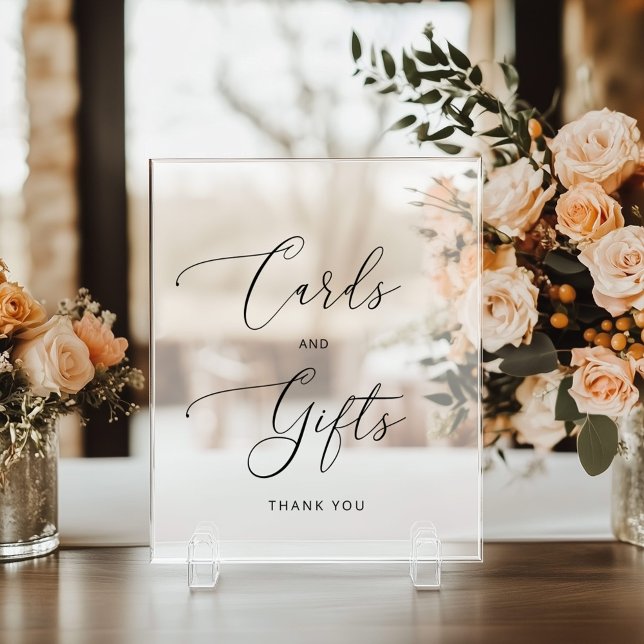 Minimalist Cards and gifts frosted Acrylic Sign (Creator Uploaded)