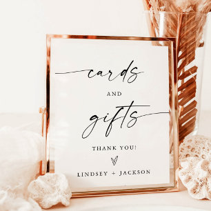 Minimalist Cards and Gifts Sign   Modern Wedding