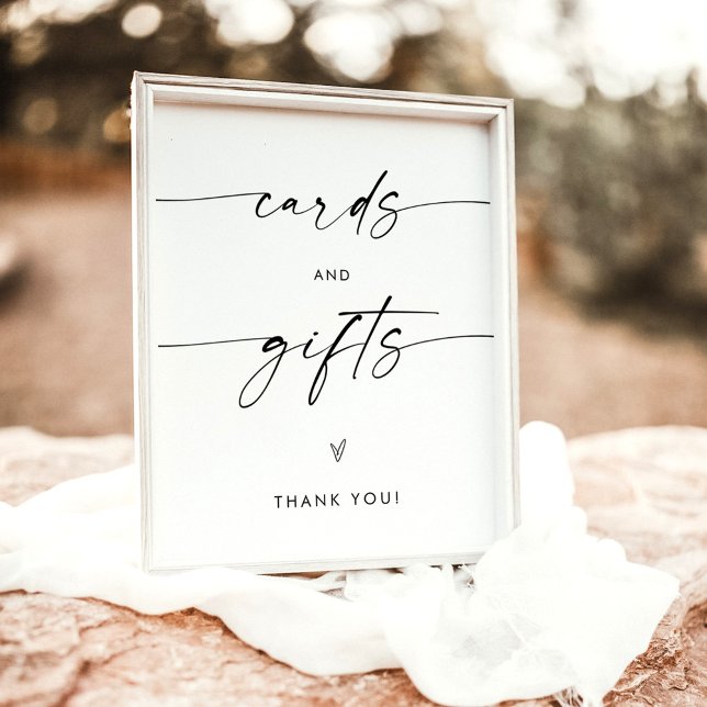 Minimalist Cards and Gifts Sign | Modern Wedding (Creator Uploaded)