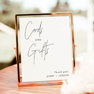 Minimalist Cards and Gifts Sign Modern Wedding