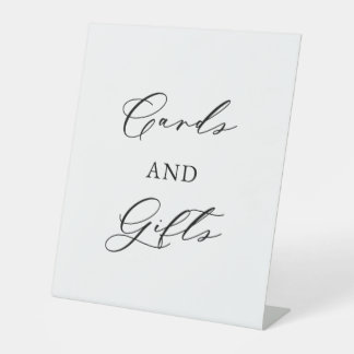 Minimalist Cards and Gifts Wedding Tabletop Sign