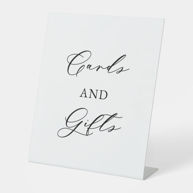 Minimalist Cards and Gifts Wedding Tabletop Sign  (Front)