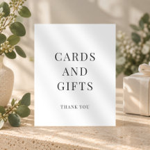 Minimalist Cards Gifts Bridal Shower Sign