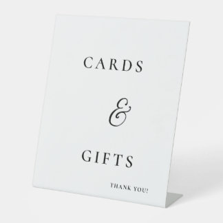 Minimalist Cards & Gifts Wedding Sign | Tabletop